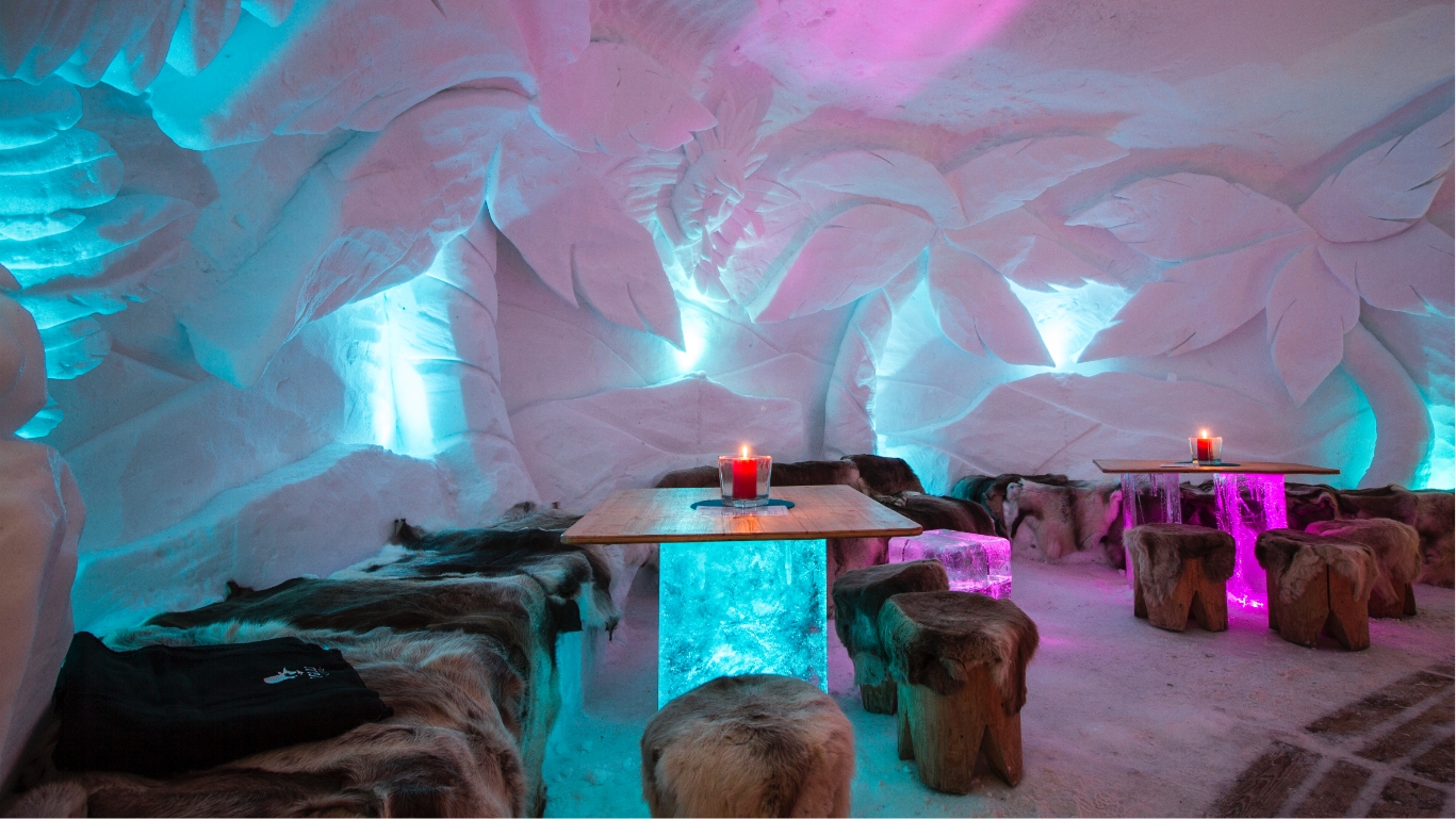 Firmengruppe in der Iglu Lodge
