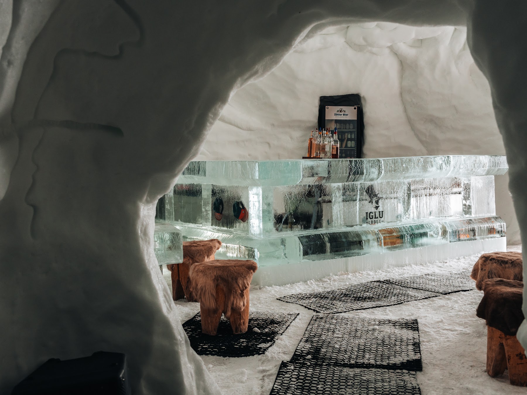 Die Eisbar durch den Eingang